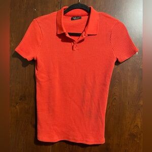 Zara Men Vibrant Red Polo Shirt